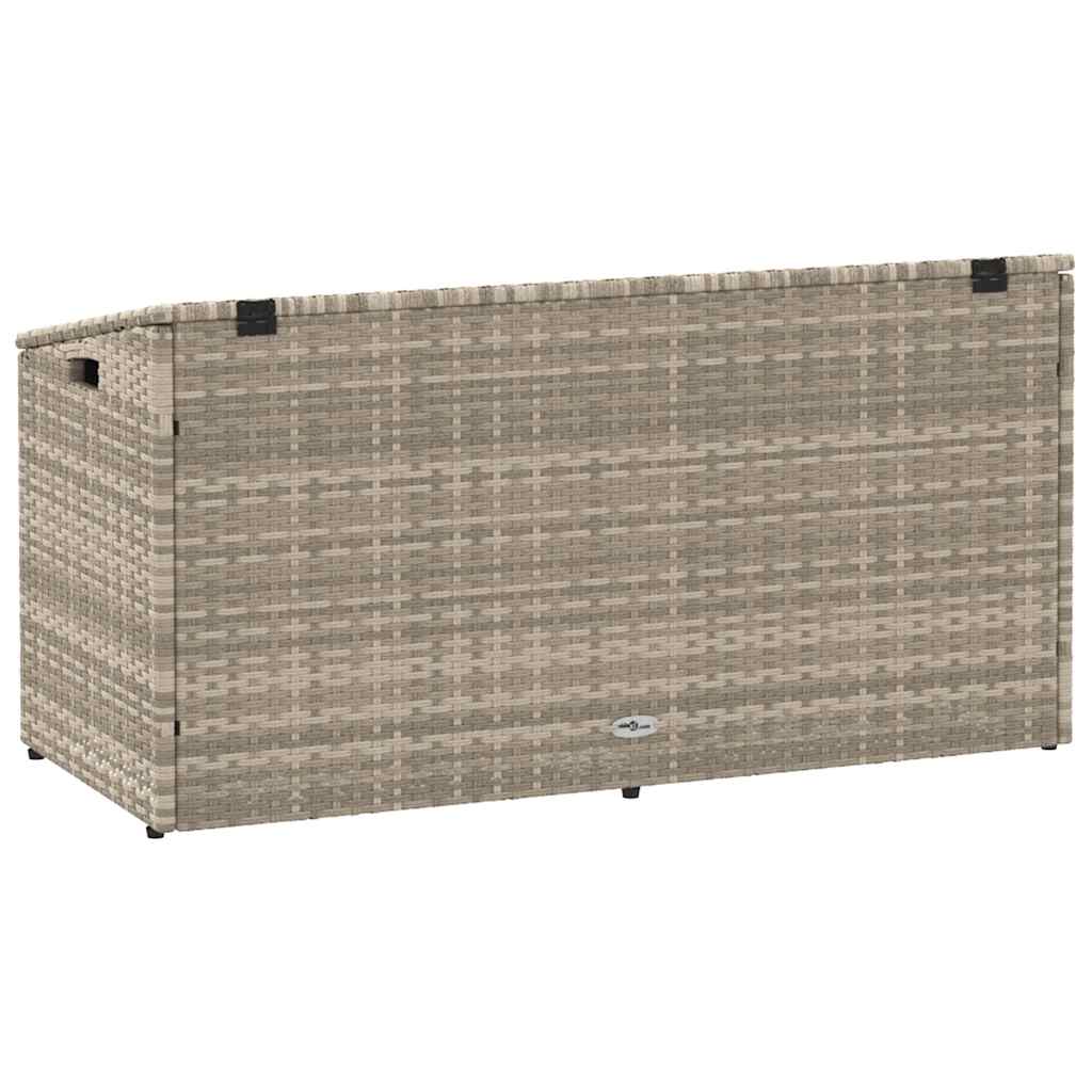 Tuinbox 110x50x58 cm poly rattan lichtgrijs is nu te koop bij PeponiXL, paradijselijk wonen!