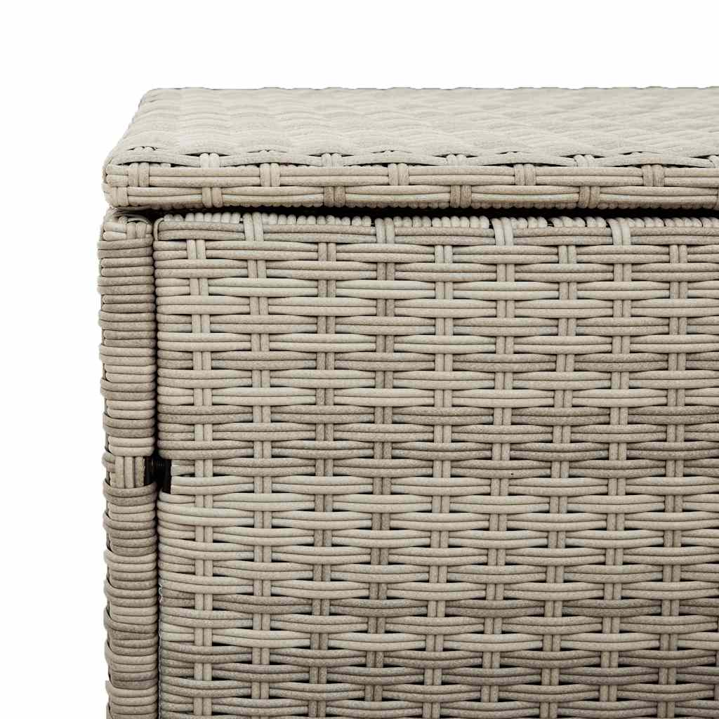 Tuinbox 110x50x58 cm poly rattan lichtgrijs is nu te koop bij PeponiXL, paradijselijk wonen!