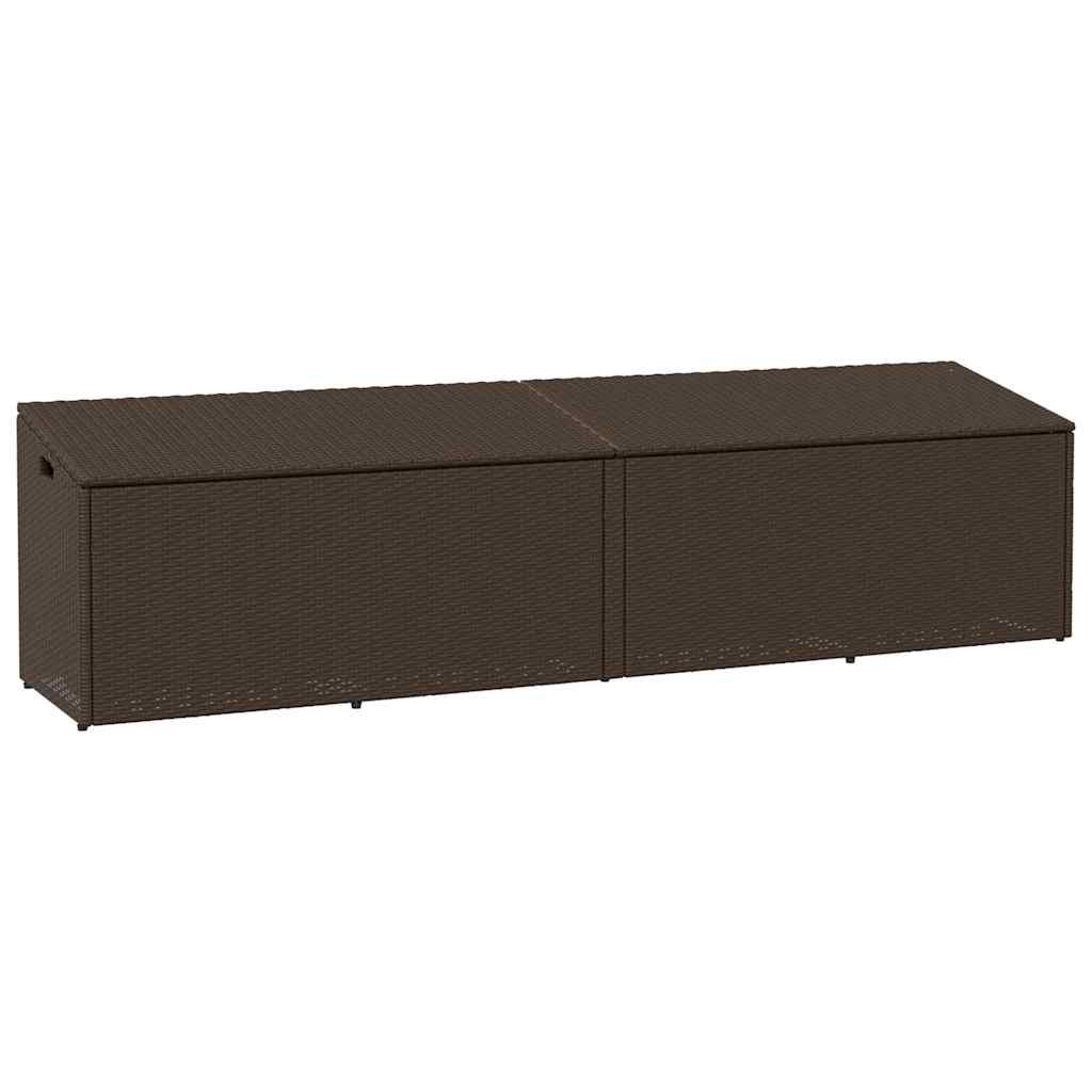 Tuinbox 220x50x58 cm poly rattan bruin is nu te koop bij PeponiXL, paradijselijk wonen!