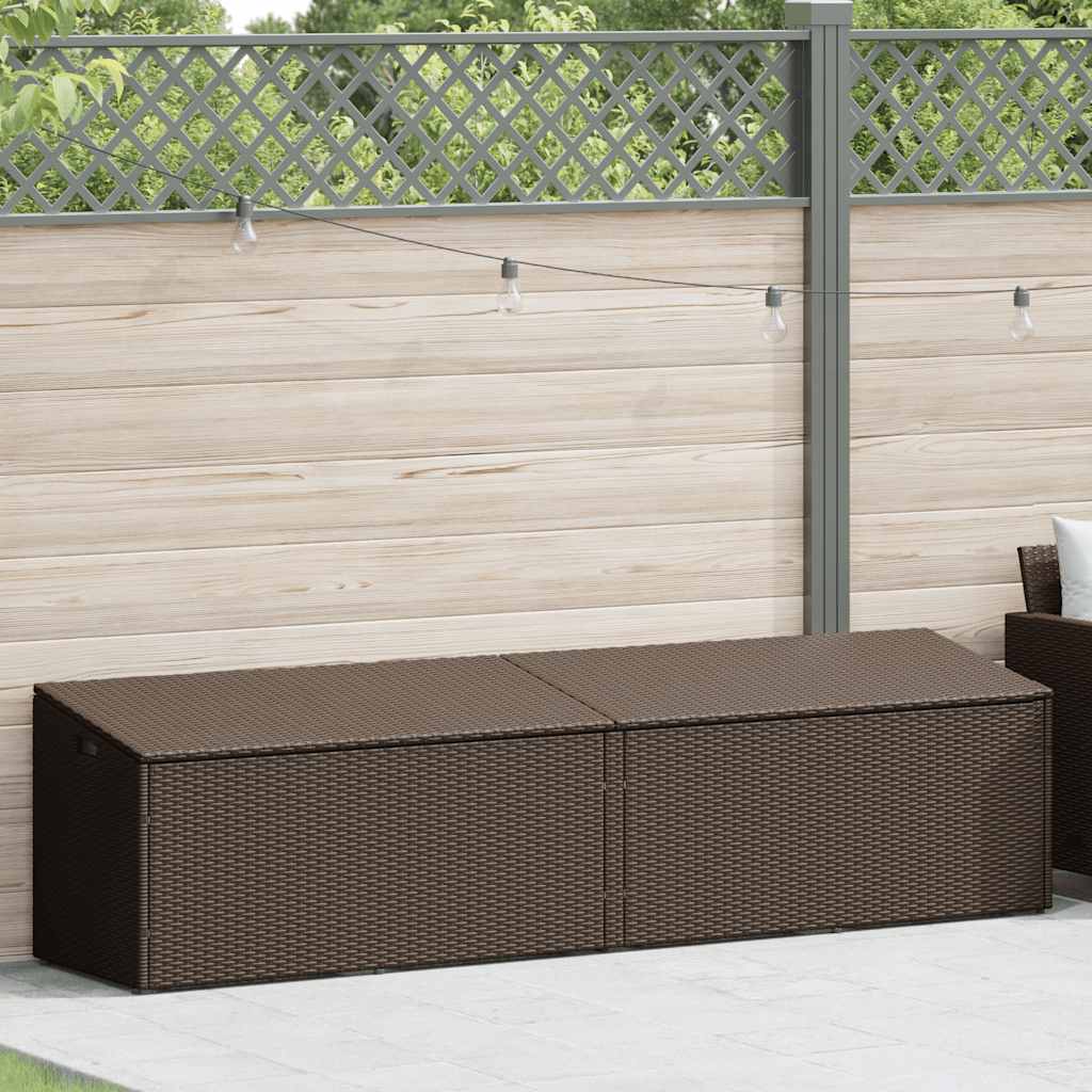 Tuinbox 220x50x58 cm poly rattan bruin is nu te koop bij PeponiXL, paradijselijk wonen!