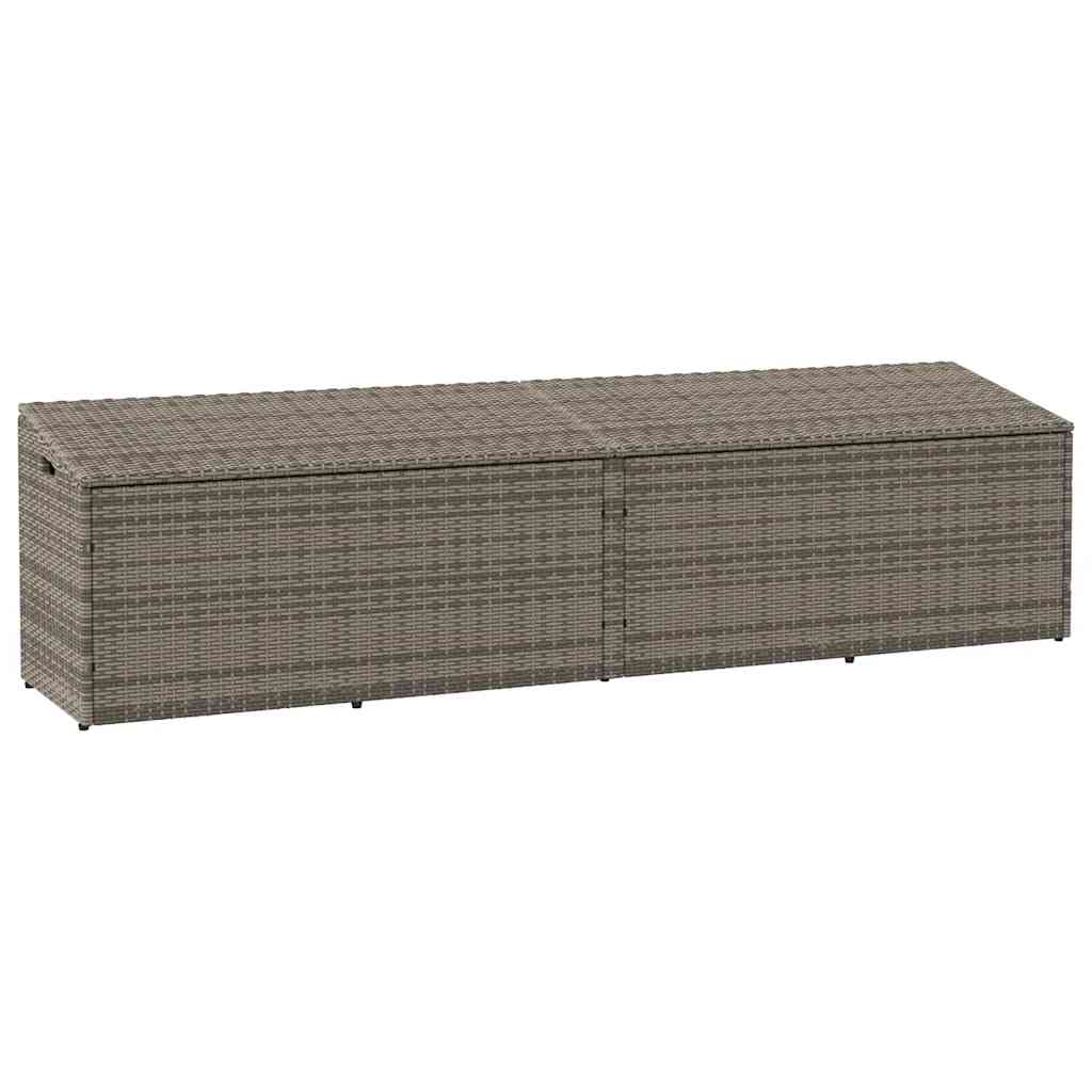 Tuinbox 220x50x58 cm poly rattan grijs is nu te koop bij PeponiXL, paradijselijk wonen!