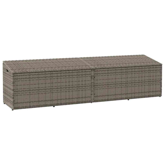 Tuinbox 220x50x58 cm poly rattan grijs is nu te koop bij PeponiXL, paradijselijk wonen!