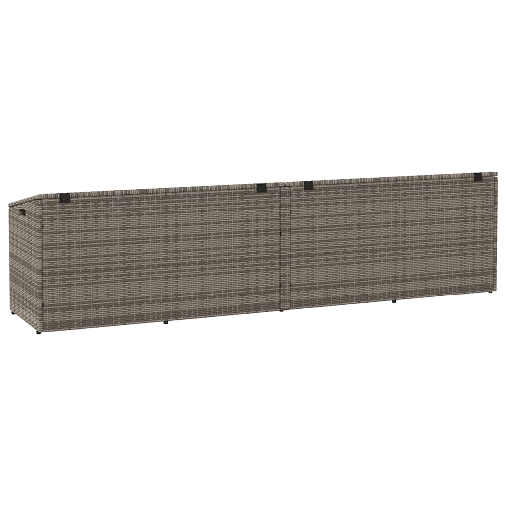 Tuinbox 220x50x58 cm poly rattan grijs is nu te koop bij PeponiXL, paradijselijk wonen!
