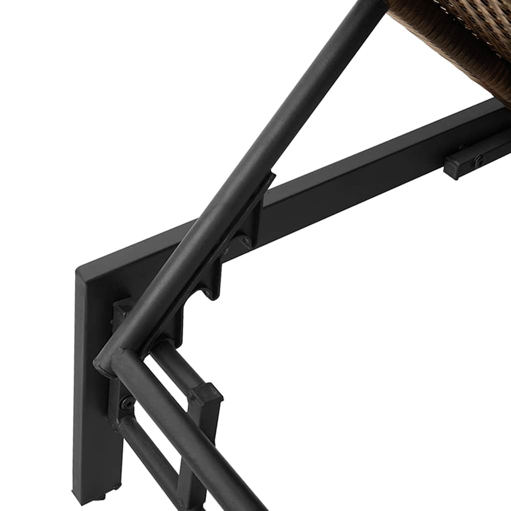 Ligstoel met kussen bruin polyrotan is nu te koop bij PeponiXL, paradijselijk wonen!