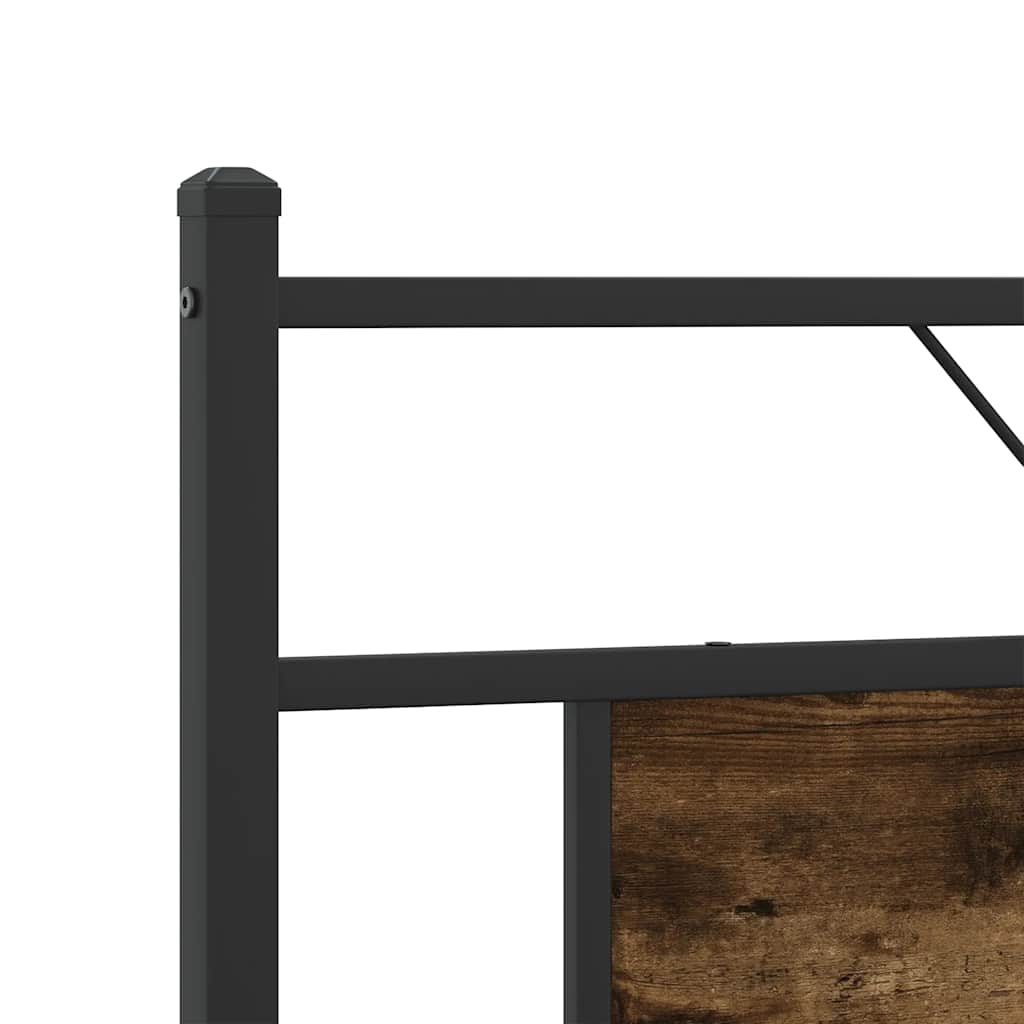 Bedframe zonder matras metaal gerookt eikenkleurig 160x200 cm is nu te koop bij PeponiXL, paradijselijk wonen!