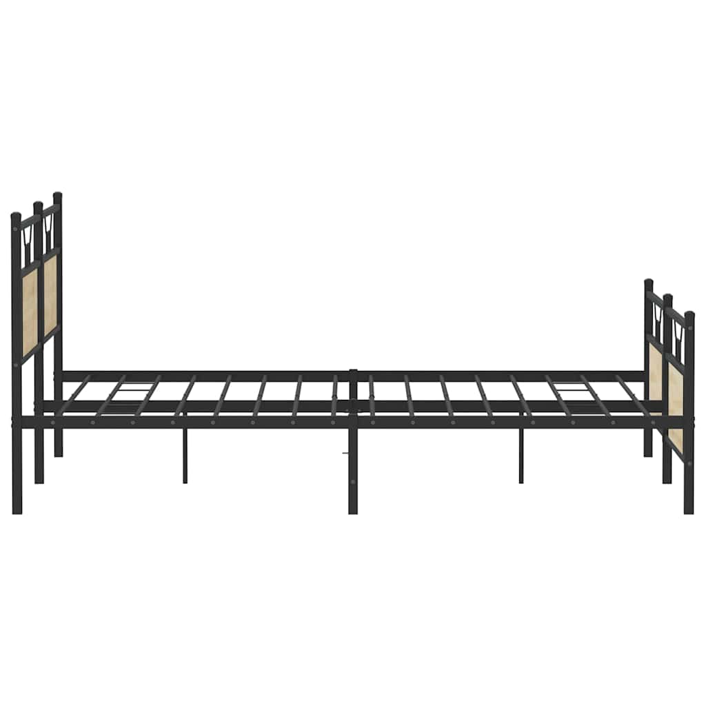 Bedframe zonder matras metaal sonoma eikenkleurig 180x200 cm is nu te koop bij PeponiXL, paradijselijk wonen!