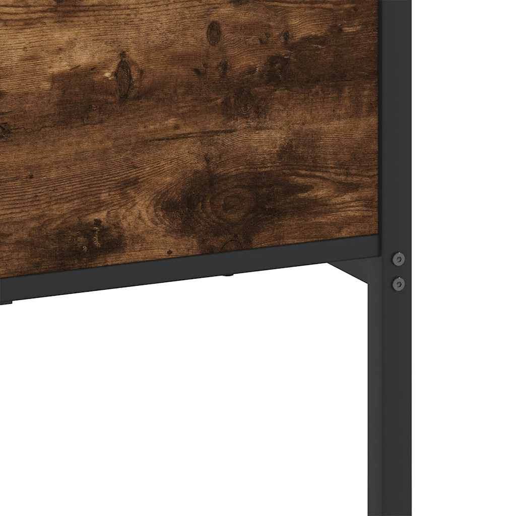 Bedframe zonder matras metaal gerookt eikenkleurig 200x200 cm is nu te koop bij PeponiXL, paradijselijk wonen!