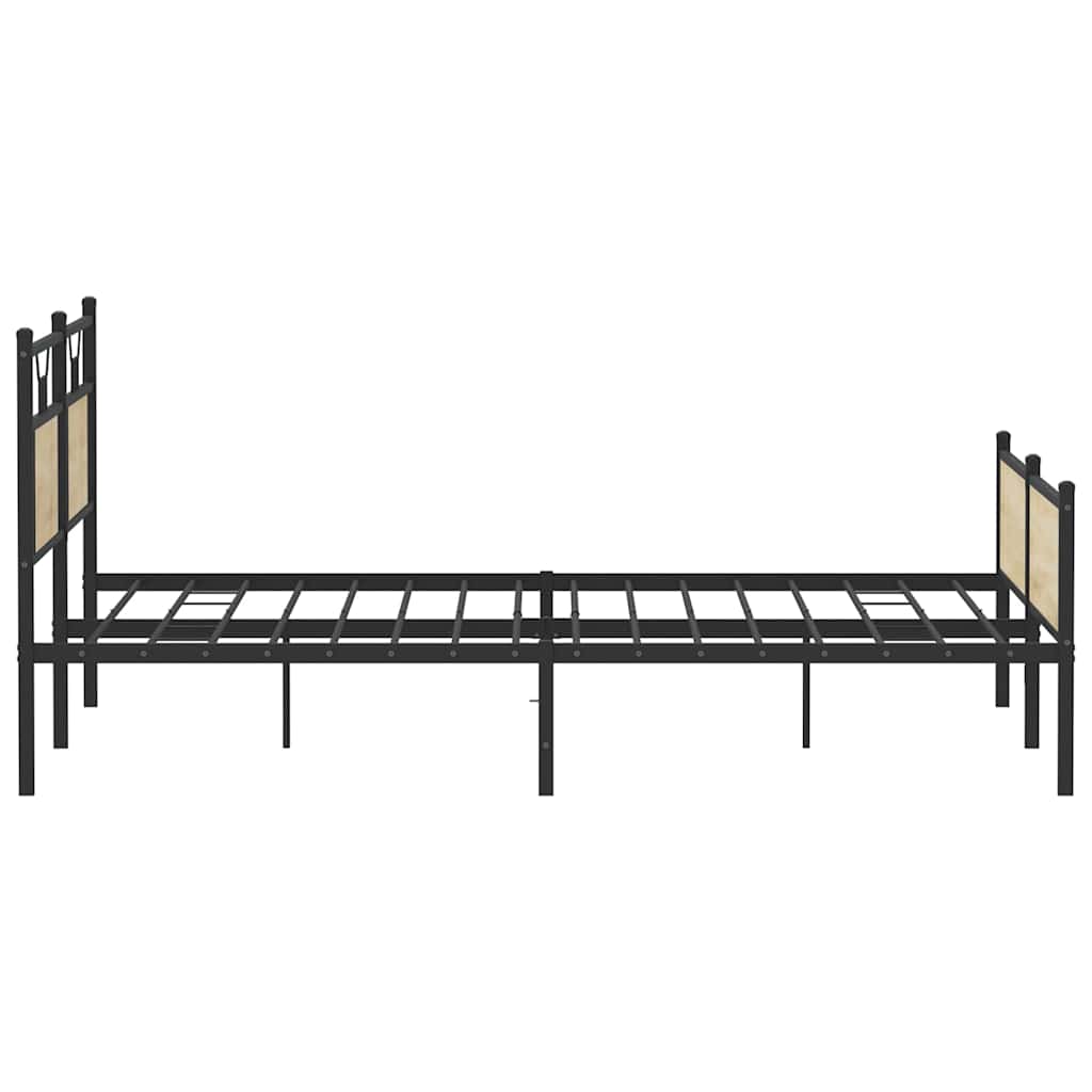 Bedframe zonder matras metaal sonoma eikenkleurig 160x200 cm is nu te koop bij PeponiXL, paradijselijk wonen!