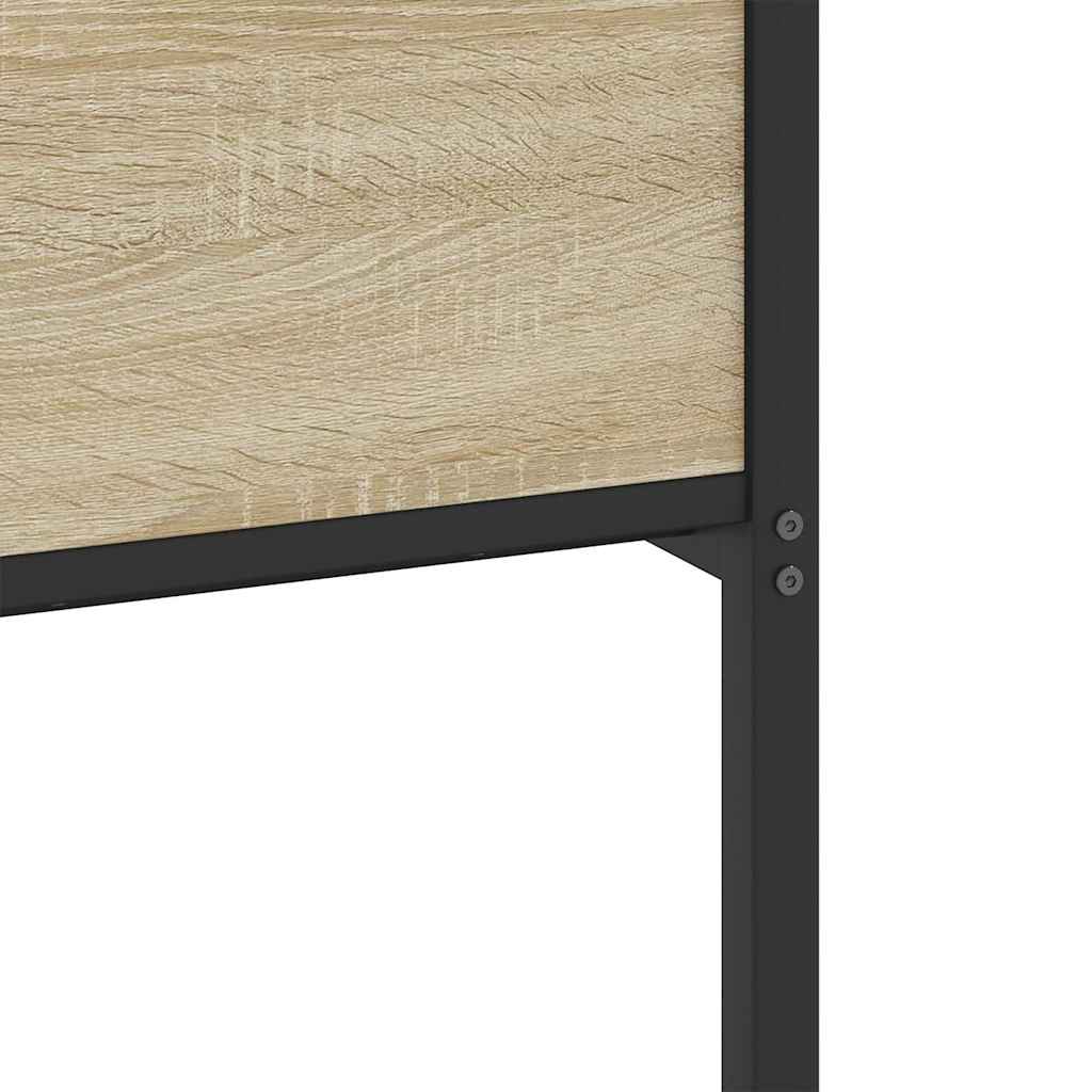 Bedframe zonder matras metaal sonoma eikenkleurig 183x213 cm is nu te koop bij PeponiXL, paradijselijk wonen!