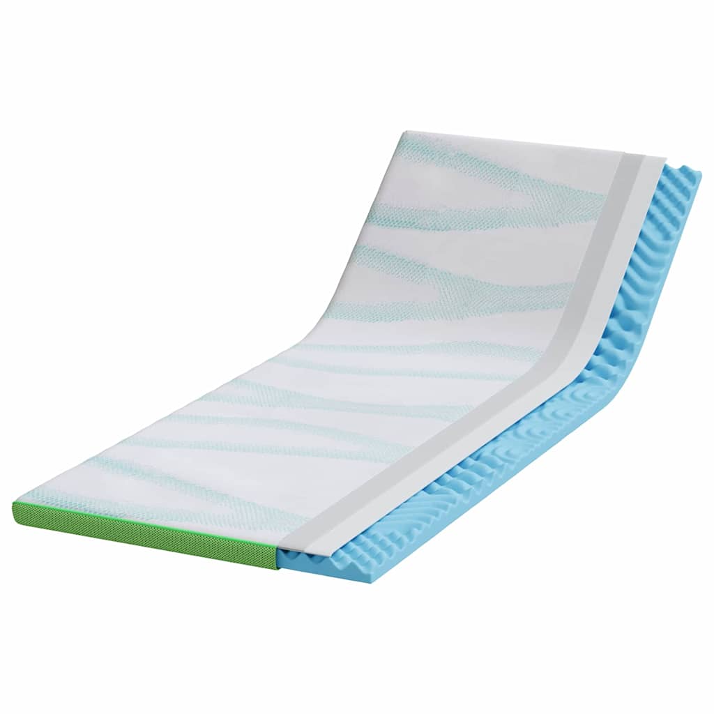 matrastopper Wit en Groen 80 x 200 cm Jacquard Stof is nu te koop bij PeponiXL, paradijselijk wonen!