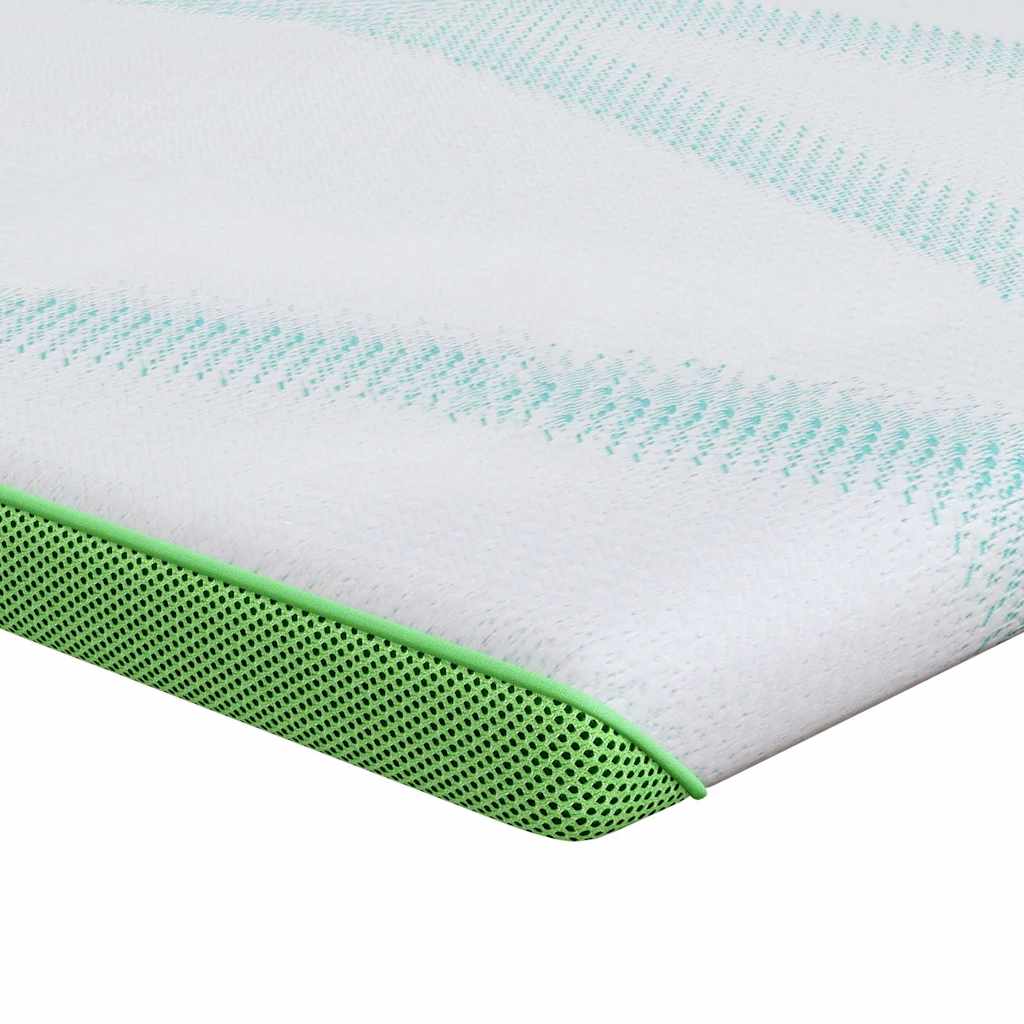 matrastopper Wit en Groen 80 x 200 cm Jacquard Stof is nu te koop bij PeponiXL, paradijselijk wonen!