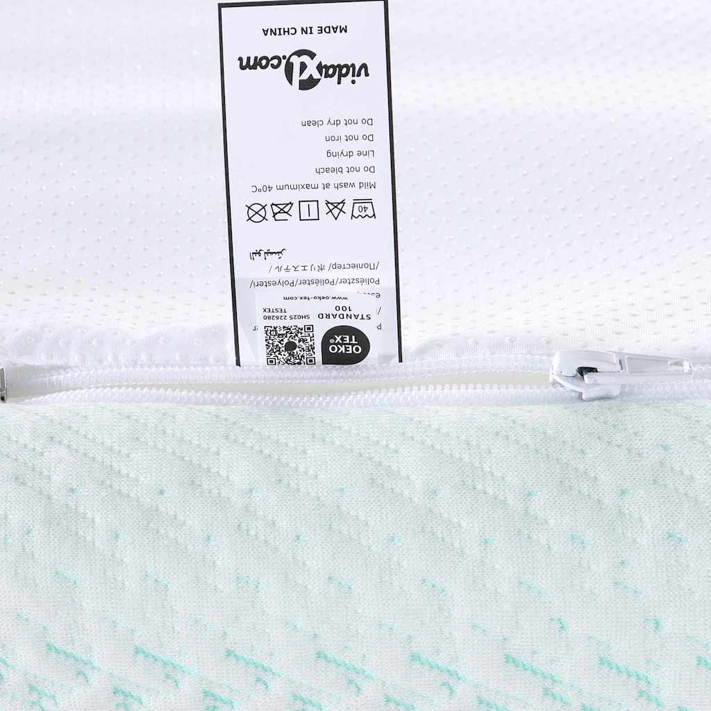 matrastopper Wit en Groen 90 x 200 cm Jacquard Stof is nu te koop bij PeponiXL, paradijselijk wonen!