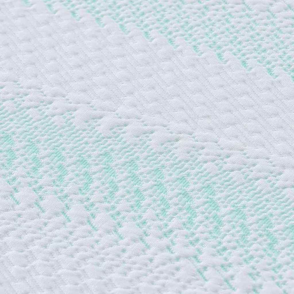 matrastopper Wit en Groen 90 x 200 cm Jacquard Stof is nu te koop bij PeponiXL, paradijselijk wonen!