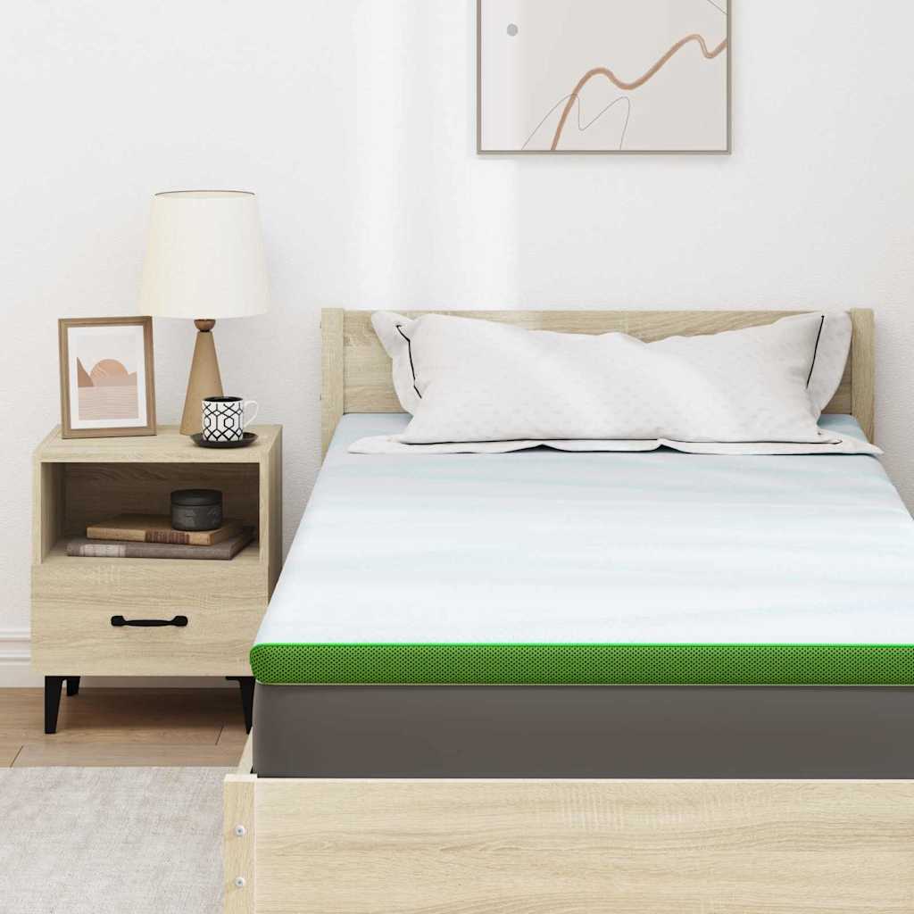 matrastopper Wit en Groen 90 x 200 cm Jacquard Stof is nu te koop bij PeponiXL, paradijselijk wonen!
