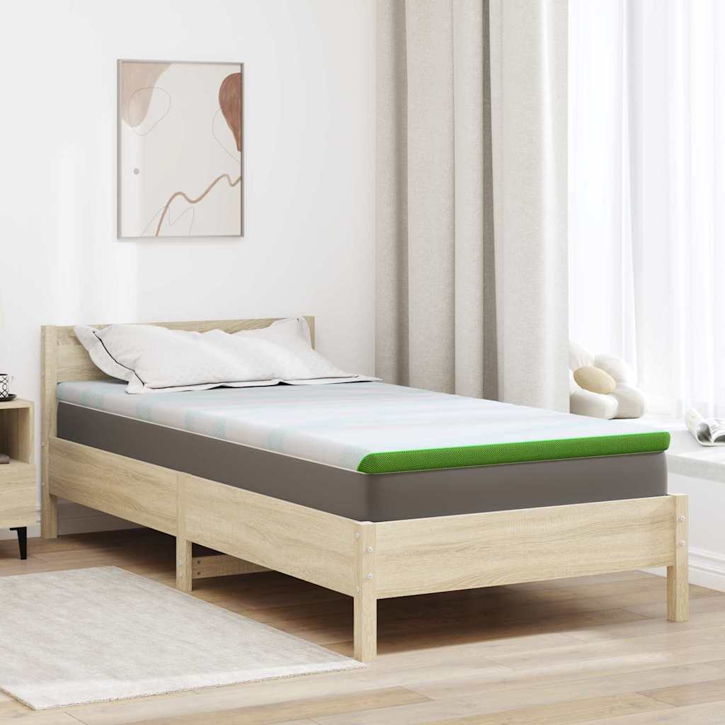 matrastopper Wit en Groen 90 x 200 cm Jacquard Stof is nu te koop bij PeponiXL, paradijselijk wonen!