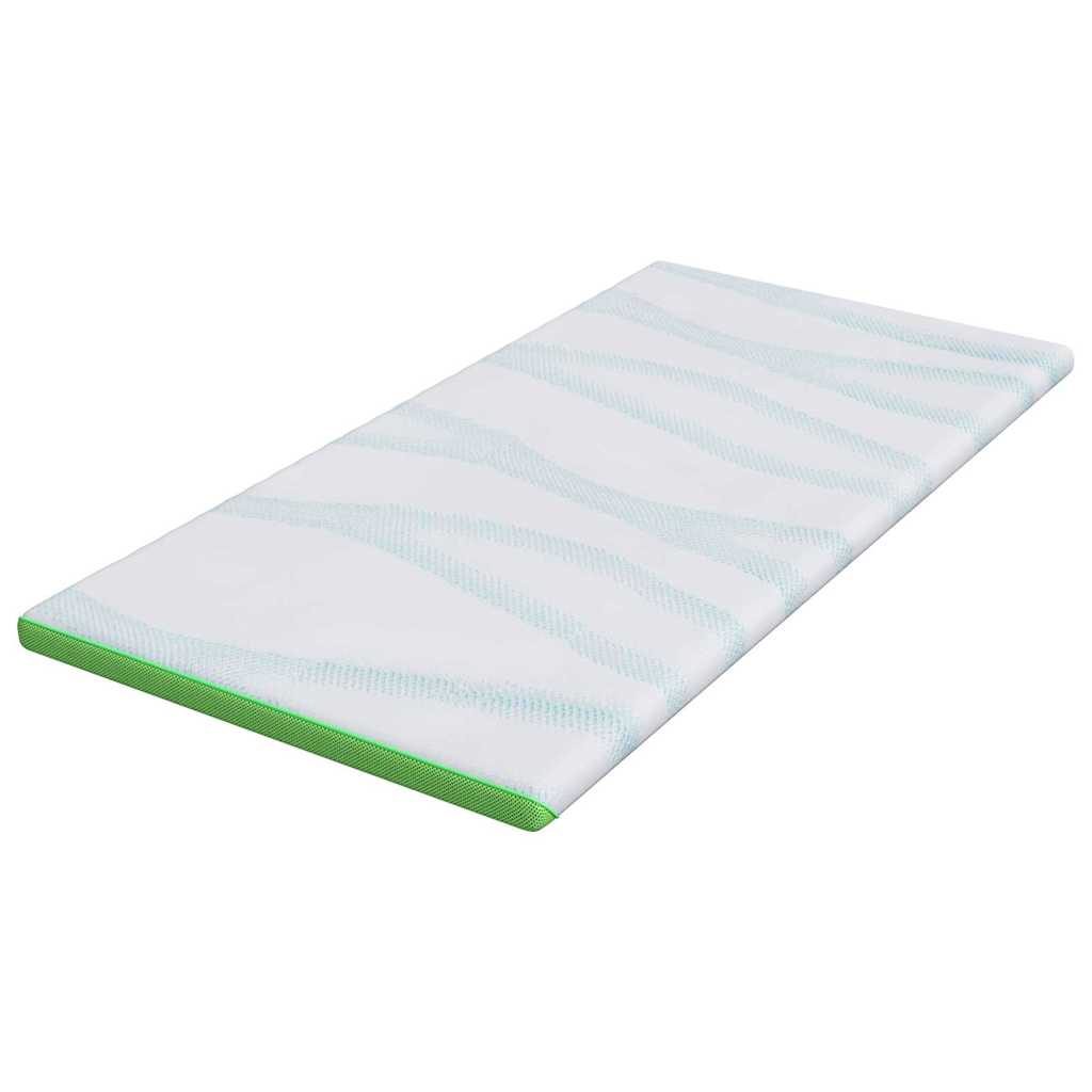 matrastopper Wit en Groen 90 x 200 cm Jacquard Stof is nu te koop bij PeponiXL, paradijselijk wonen!