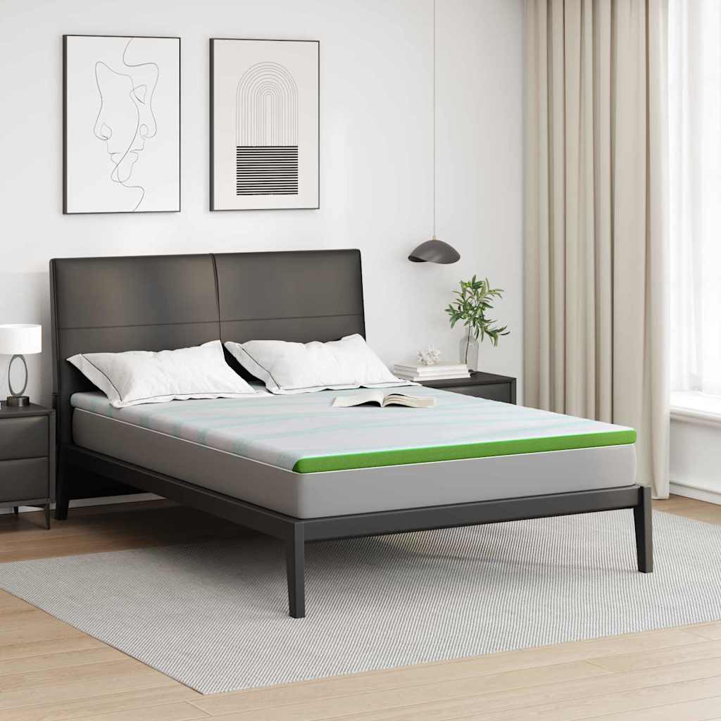 matrastopper Wit en Groen 140 x 190 cm Jacquard Stof is nu te koop bij PeponiXL, paradijselijk wonen!