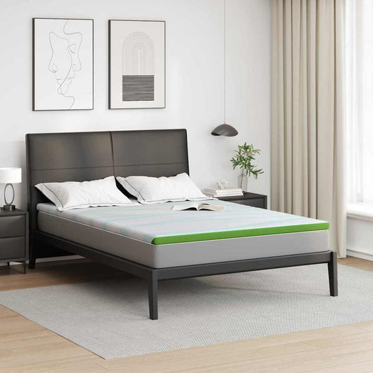 matrastopper Wit en Groen 140 x 200 cm Jacquard Stof is nu te koop bij PeponiXL, paradijselijk wonen!