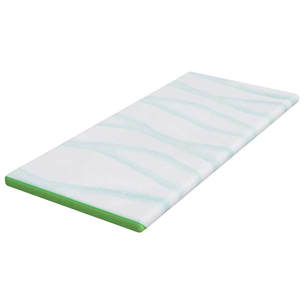 matrastopper Wit en Groen 120 x 200 cm Jacquard Stof is nu te koop bij PeponiXL, paradijselijk wonen!