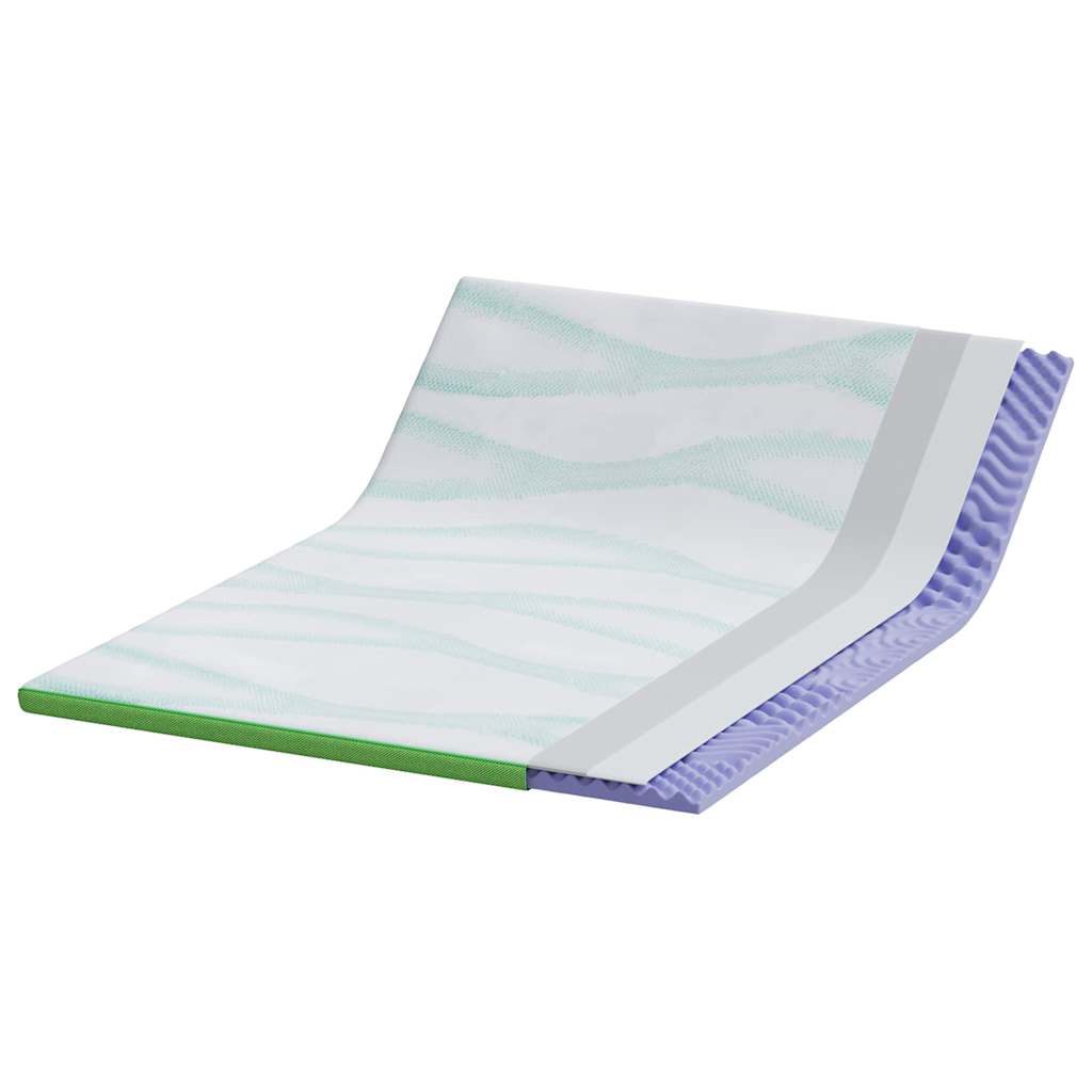 matrastopper Wit en Groen 140 x 190 cm Jacquard Stof is nu te koop bij PeponiXL, paradijselijk wonen!