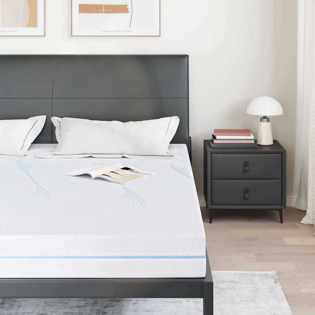 Matras Wit 200 x 200 cm Jacquard stof is nu te koop bij PeponiXL, paradijselijk wonen!