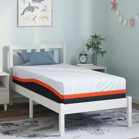 Matras Wit en Grijs 80 x 160 cm Jacquard stof is nu te koop bij PeponiXL, paradijselijk wonen!