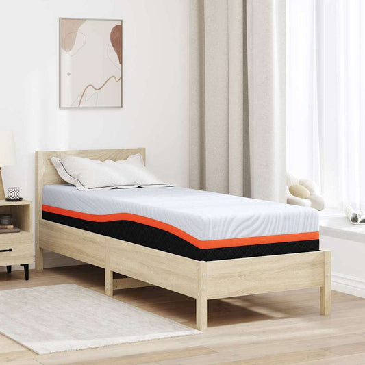 Matras Wit en Grijs 80 x 200 cm Jacquard stof is nu te koop bij PeponiXL, paradijselijk wonen!