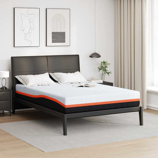 Matras Wit en Grijs 140 x 200 cm Jacquard stof is nu te koop bij PeponiXL, paradijselijk wonen!