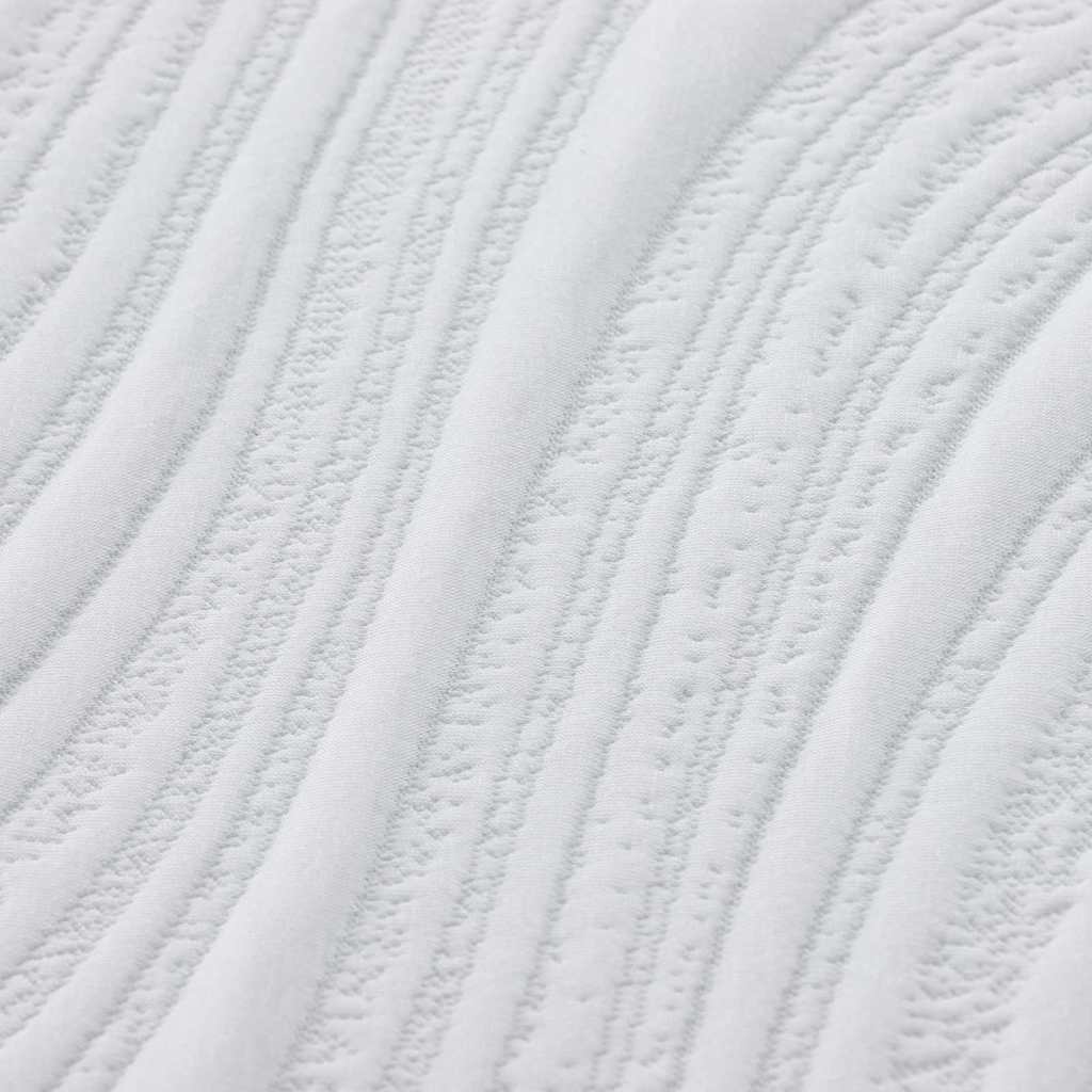 Matras Wit en Grijs 160 x 200 cm Jacquard stof is nu te koop bij PeponiXL, paradijselijk wonen!