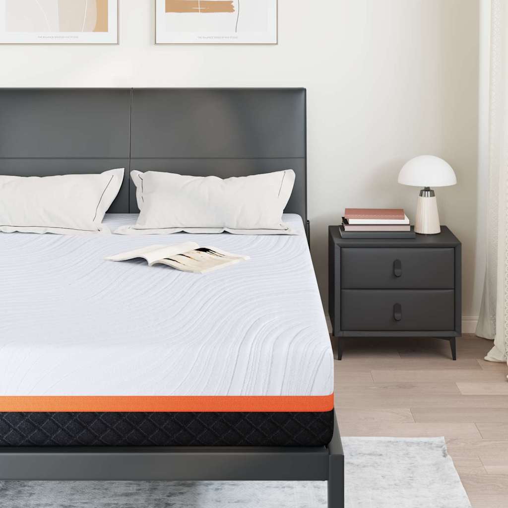 Matras Wit en Grijs 160 x 200 cm Jacquard stof is nu te koop bij PeponiXL, paradijselijk wonen!
