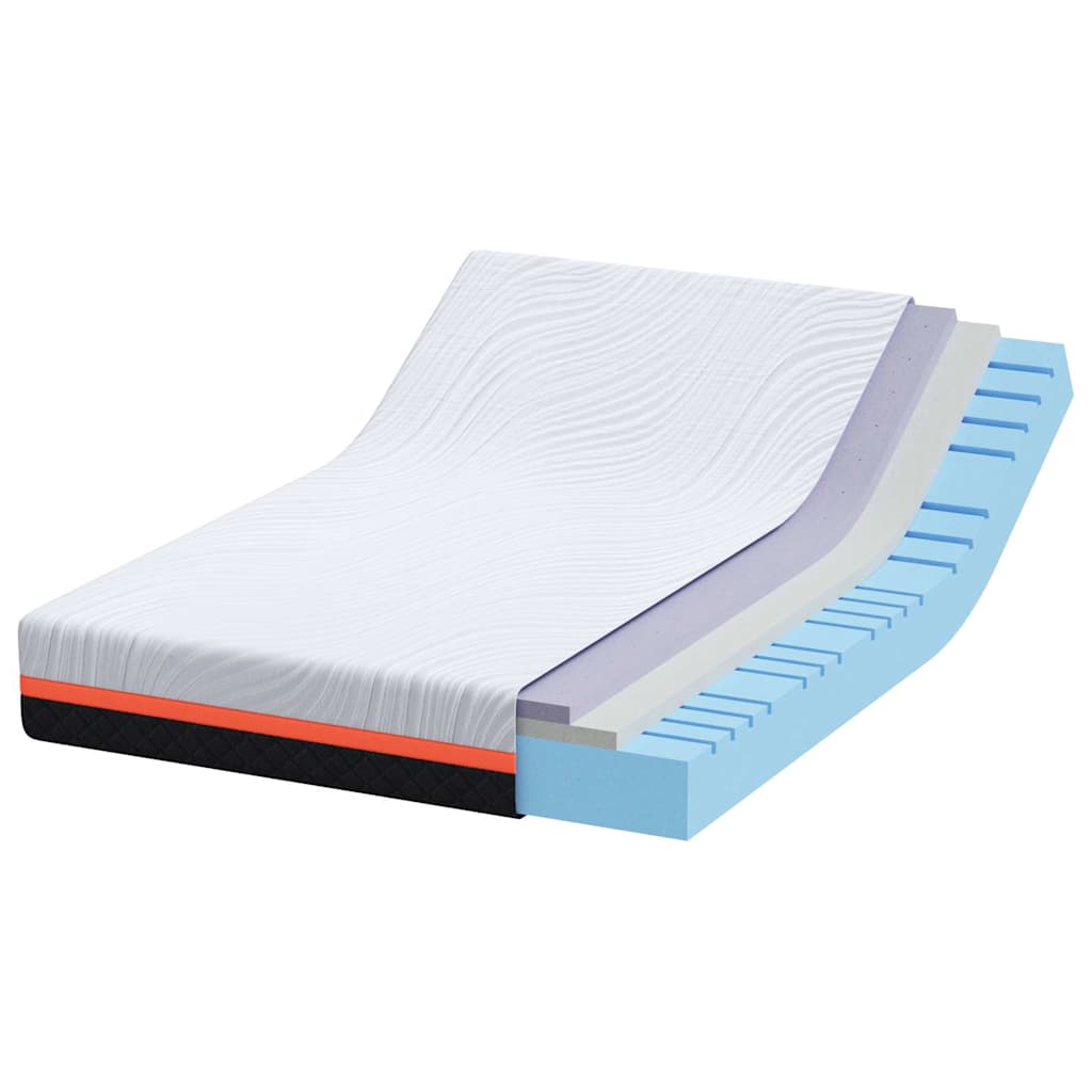 Matras Wit en Grijs 160 x 200 cm Jacquard stof is nu te koop bij PeponiXL, paradijselijk wonen!
