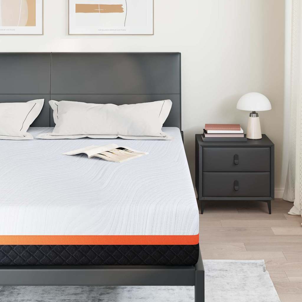 Matras Wit en Grijs 180 x 200 cm Jacquard stof is nu te koop bij PeponiXL, paradijselijk wonen!