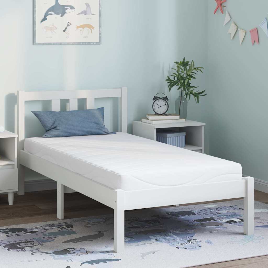 Matras Wit 80 x 160 cm Jacquard stof is nu te koop bij PeponiXL, paradijselijk wonen!