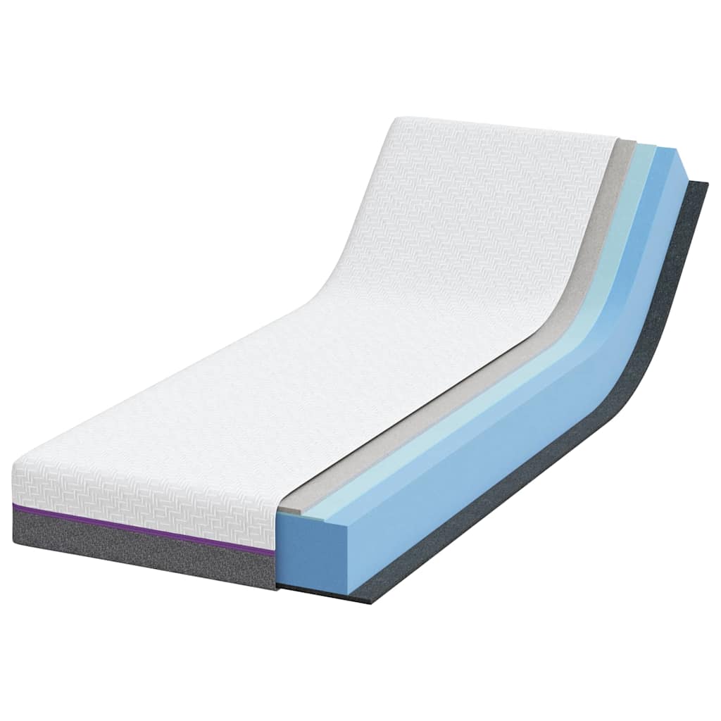Matras Wit en Grijs 80 x 200 cm Jacquard stof is nu te koop bij PeponiXL, paradijselijk wonen!