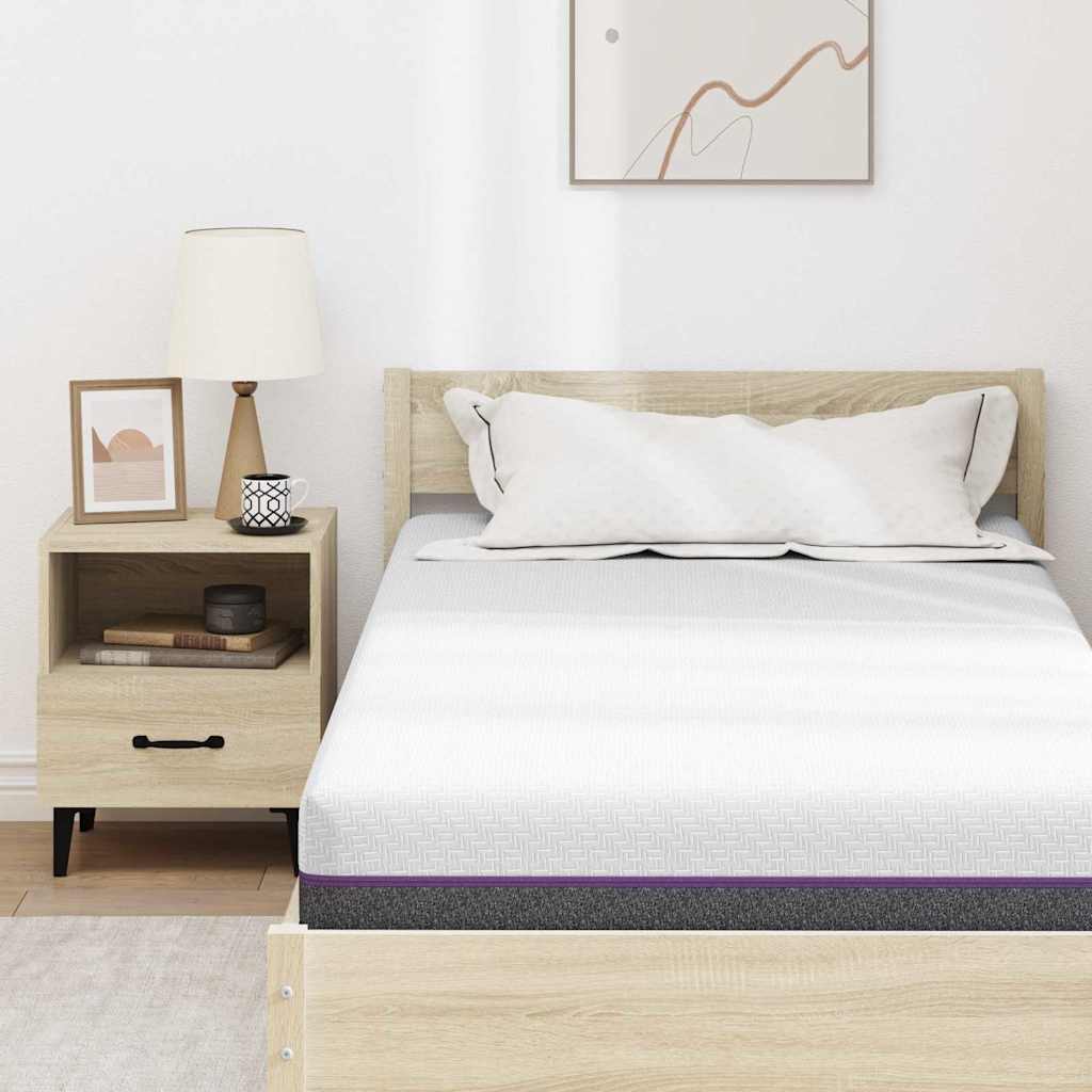 Matras Wit en Grijs 90 x 200 cm Jacquard stof is nu te koop bij PeponiXL, paradijselijk wonen!