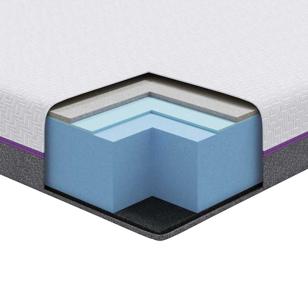 Matras Wit en Grijs 140 x 200 cm Jacquard stof is nu te koop bij PeponiXL, paradijselijk wonen!