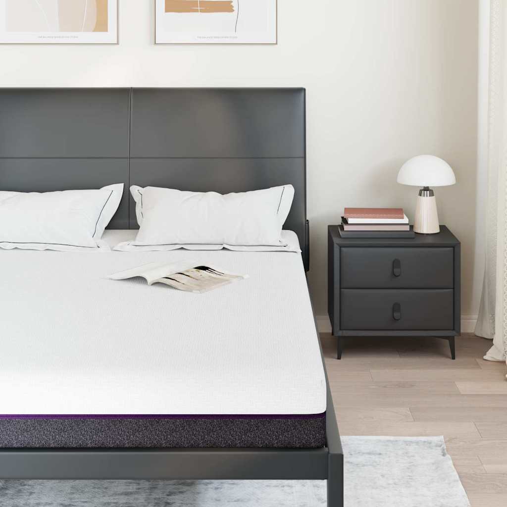 Matras Wit en Grijs 140 x 200 cm Jacquard stof is nu te koop bij PeponiXL, paradijselijk wonen!