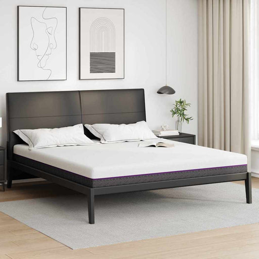 Matras Wit en Grijs 200 x 200 cm Jacquard stof is nu te koop bij PeponiXL, paradijselijk wonen!