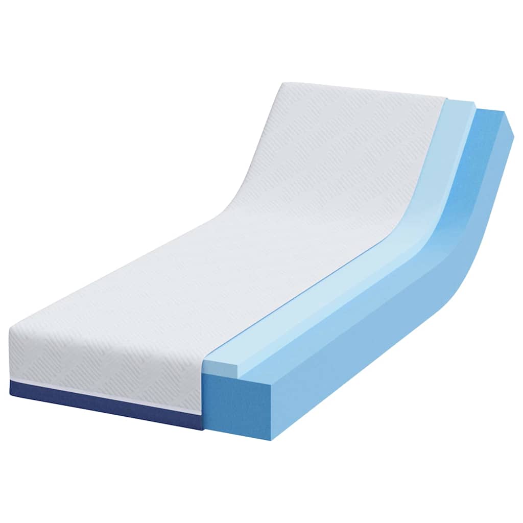 Matras Wit en Blauw 70 x 200 cm Jacquard stof is nu te koop bij PeponiXL, paradijselijk wonen!
