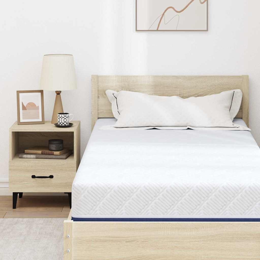 Matras Wit en Blauw 90 x 190 cm Jacquard stof is nu te koop bij PeponiXL, paradijselijk wonen!