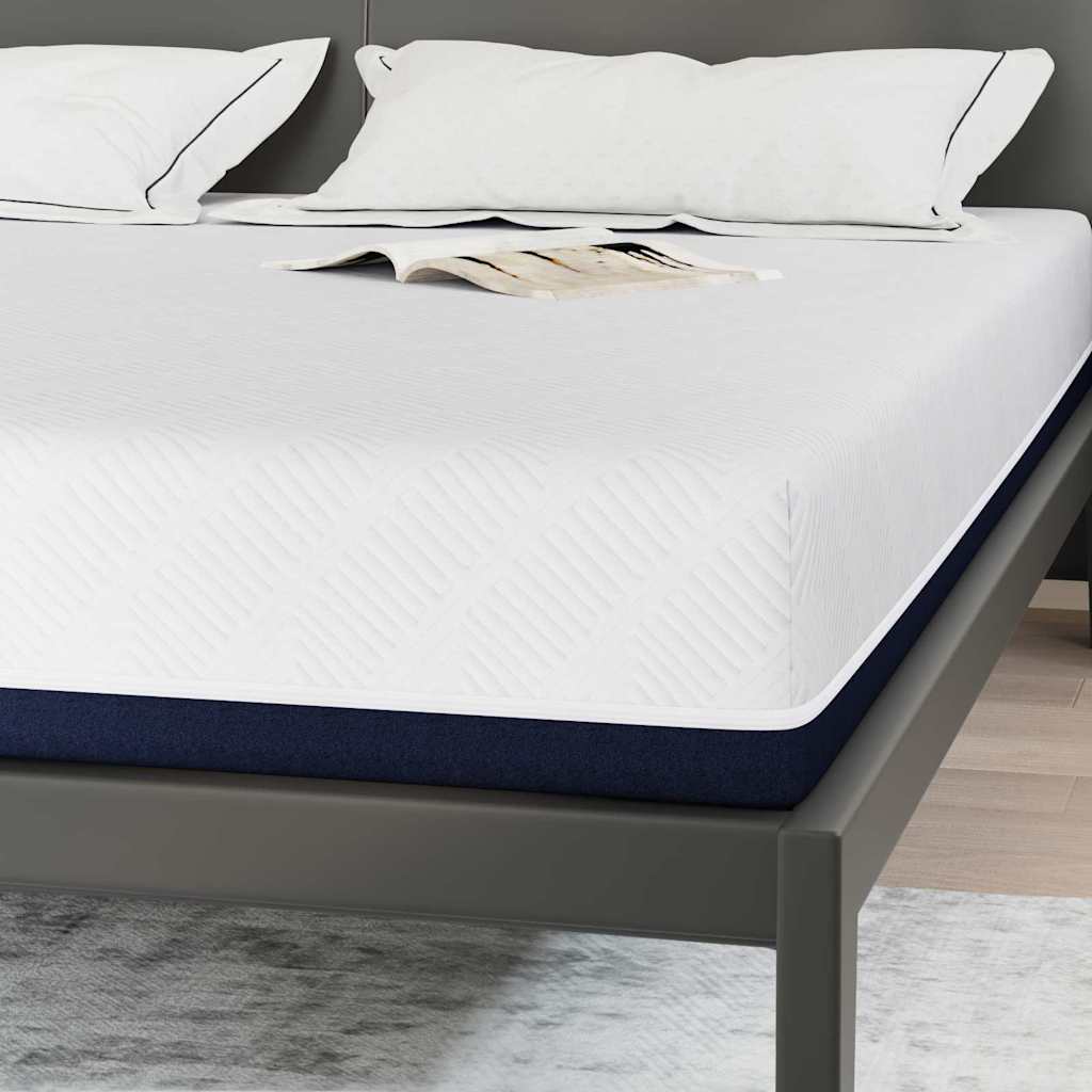 Matras Wit en Blauw 200 x 200 cm Jacquard stof is nu te koop bij PeponiXL, paradijselijk wonen!