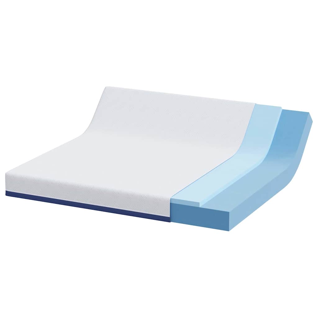 Matras Wit en Blauw 200 x 200 cm Jacquard stof is nu te koop bij PeponiXL, paradijselijk wonen!