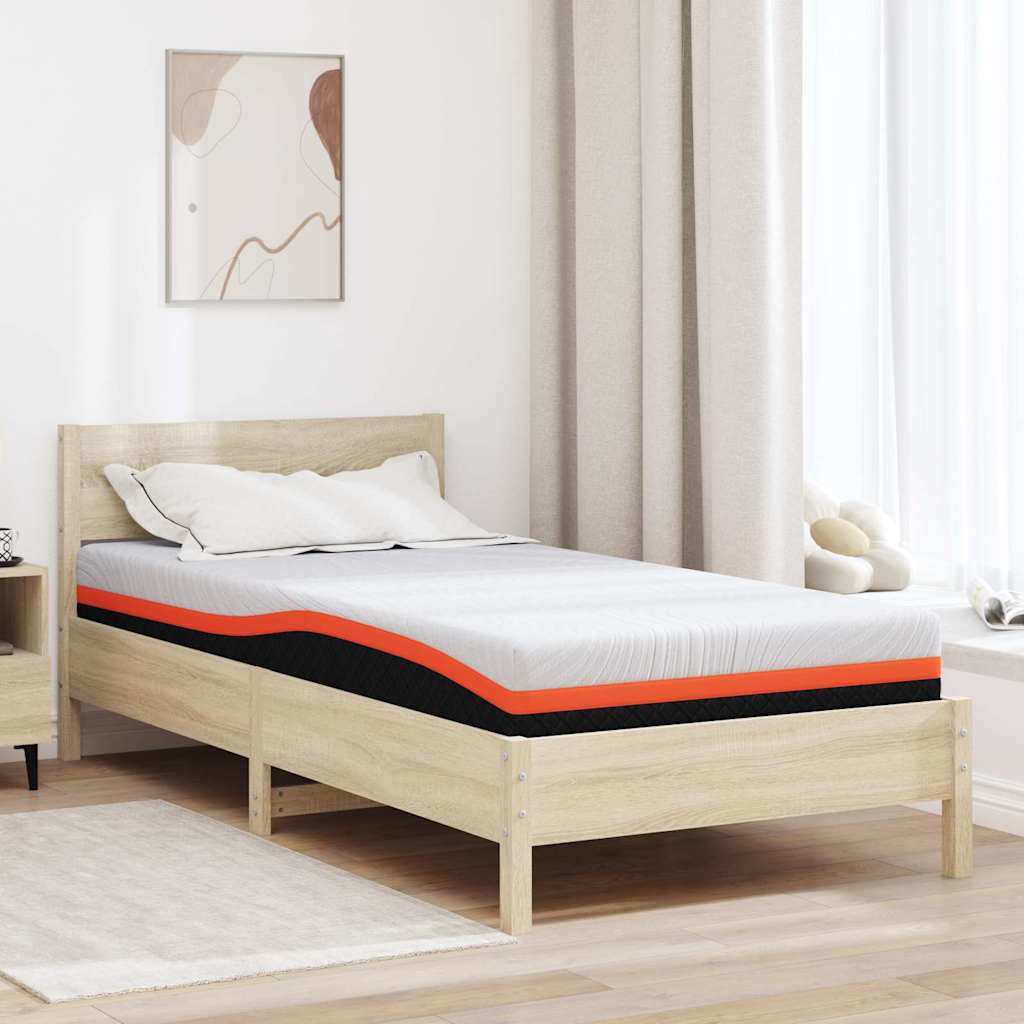 Matras Wit en zwart 90 x 190 cm Jacquard stof is nu te koop bij PeponiXL, paradijselijk wonen!