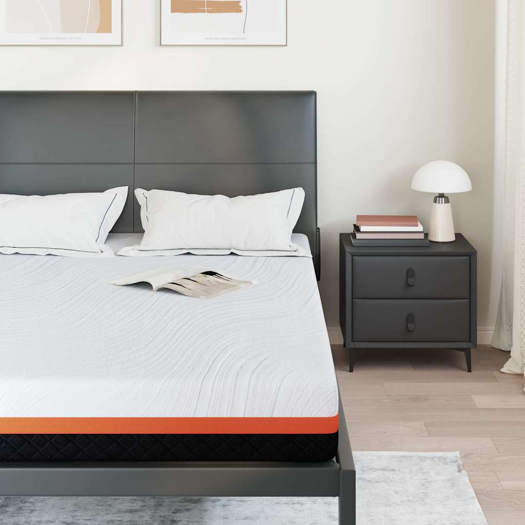 Matras Wit en zwart 140 x 200 cm Jacquard stof is nu te koop bij PeponiXL, paradijselijk wonen!
