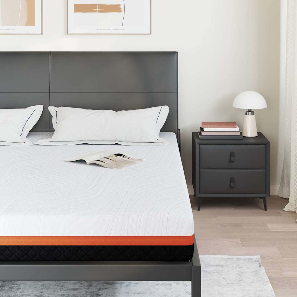 Matras Wit en zwart 180 x 200 cm Jacquard stof is nu te koop bij PeponiXL, paradijselijk wonen!