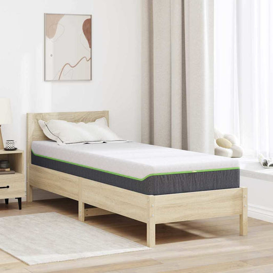 Matras Wit en Grijs 80 x 200 cm Jacquard stof is nu te koop bij PeponiXL, paradijselijk wonen!