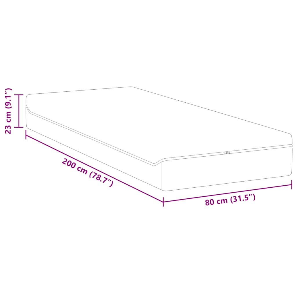 Matras Wit en Grijs 80 x 200 cm Jacquard stof is nu te koop bij PeponiXL, paradijselijk wonen!