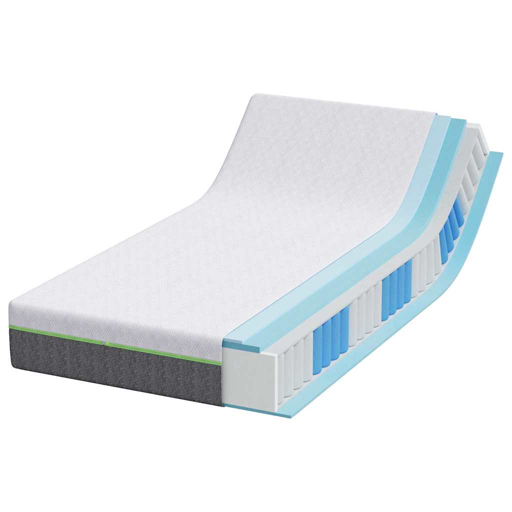 Matras Wit en Grijs 90 x 190 cm Jacquard stof is nu te koop bij PeponiXL, paradijselijk wonen!