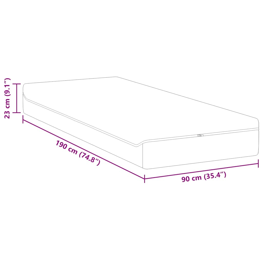 Matras Wit en Grijs 90 x 190 cm Jacquard stof is nu te koop bij PeponiXL, paradijselijk wonen!