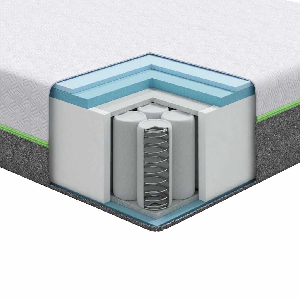 Matras Wit en Grijs 90 x 200 cm Jacquard stof is nu te koop bij PeponiXL, paradijselijk wonen!